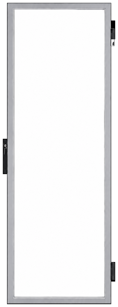 D-190 Glassdør Grå utenpåliggende 630x1900