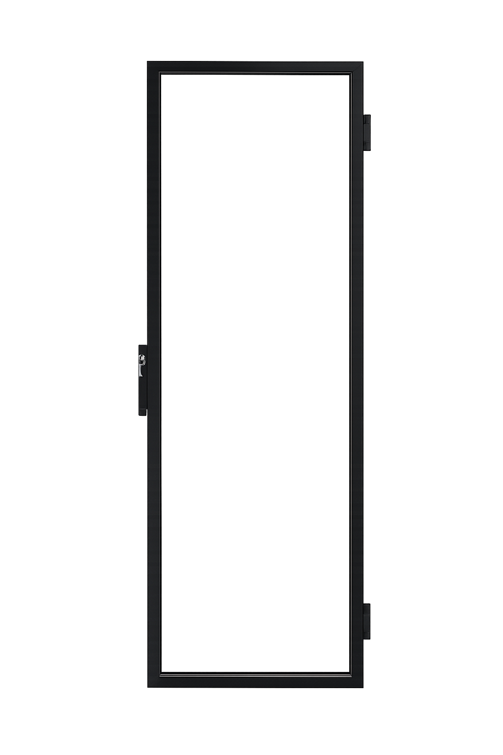 D-190 Glassdør SORT utenpåliggende 630x1900
