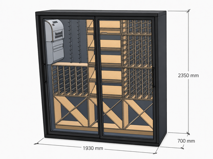 Vinvegg 700 Medium 1930x700x2350