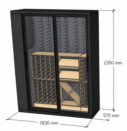 Vinvegg 570 Small for integrering 1830x570x2350